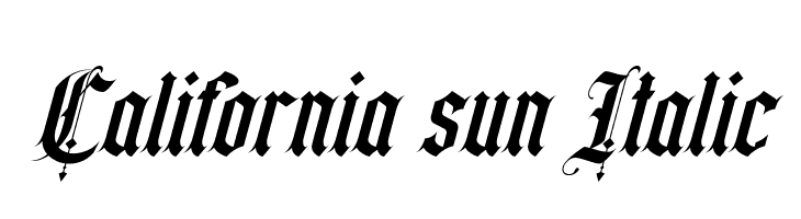 California sun Italic  免费字体下载