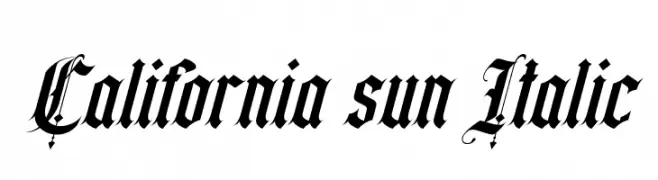 California sun Italic  les polices de caractères gratuit tlcharger