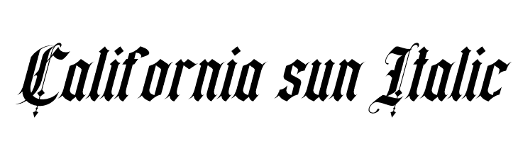 California sun Italic  Fuentes Gratis Descargar