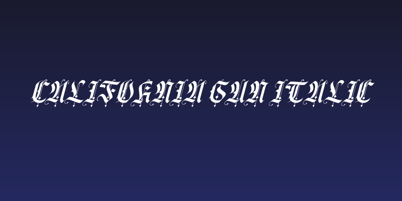 California sun Italic Social Header