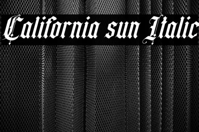 California sun Italic Font examples