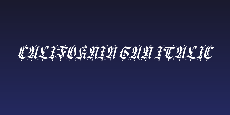 California sun Italic Social Header