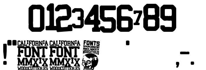 California Font OTHER CHARS