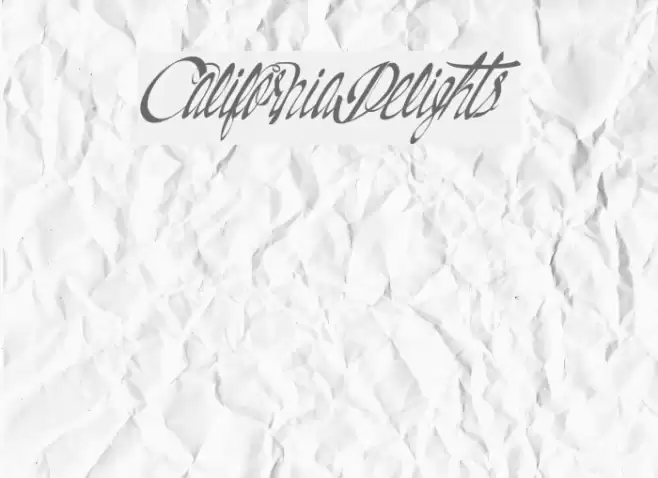 CaliforniaDelights Font examples