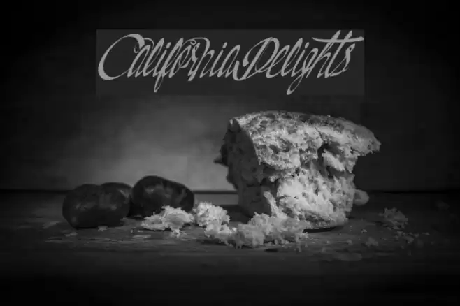 CaliforniaDelights Font examples