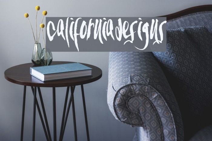 CaliforniaDesigns Font examples