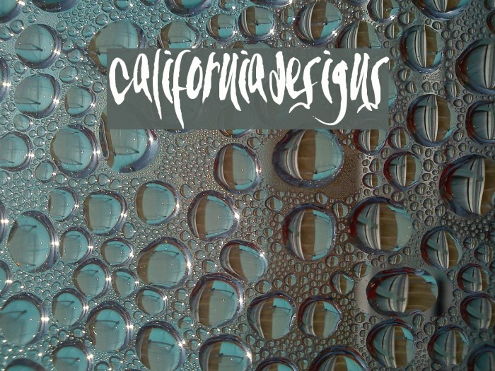CaliforniaDesigns Font examples