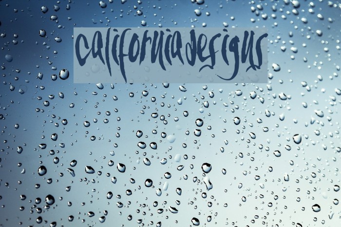 CaliforniaDesigns Font examples