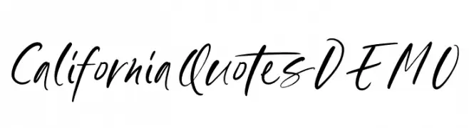 CaliforniaQuotesDEMO  Frei Schriftart Herunterladen