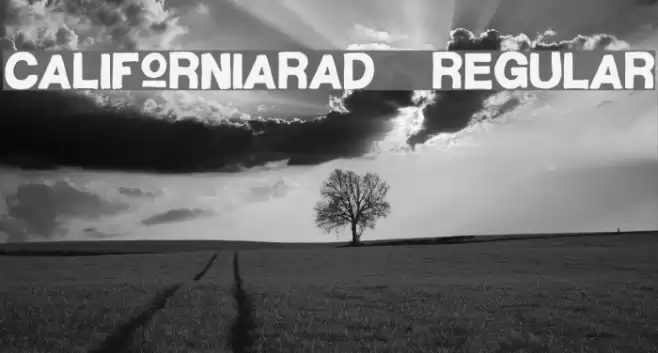 CaliforniaRad-Regular Font examples