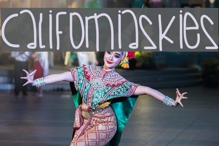CaliforniaSkies Font examples