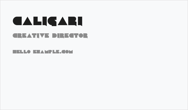 Caligari Business Card