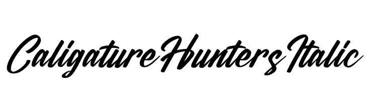 Caligature Hunters Italic  Frei Schriftart Herunterladen