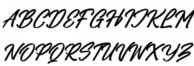 Caligature Hunters Italic Schriftart Groß