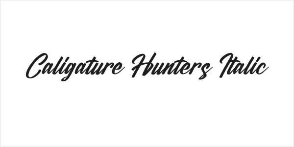 Caligature Hunters Italic Logo