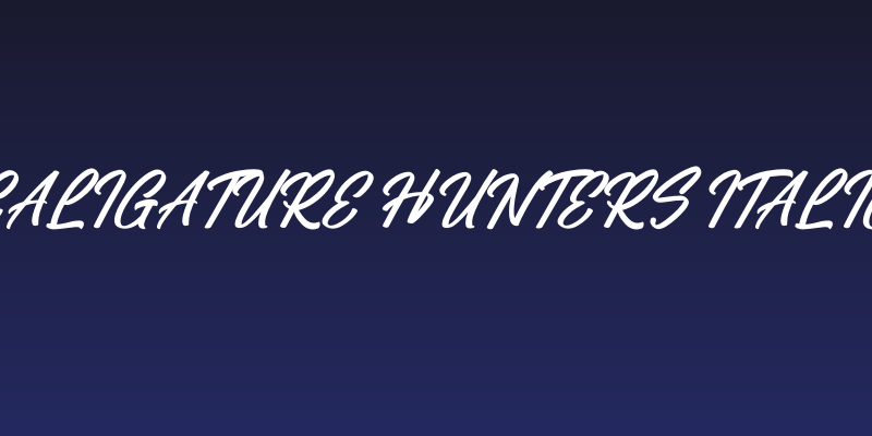 Caligature Hunters Italic Social Header
