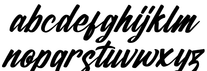Caligature Hunters Italic Font LOWERCASE