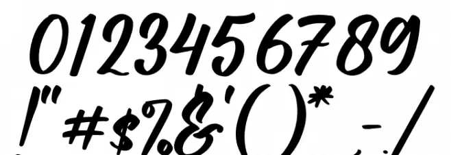 Caligature Hunters Font OTHER CHARS