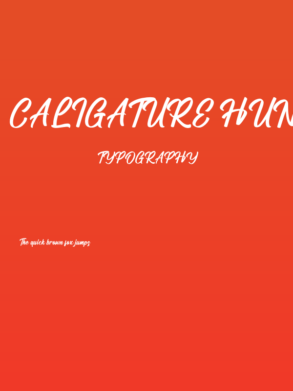 Caligature Hunters Poster