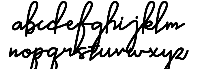 Caligendings Font LOWERCASE