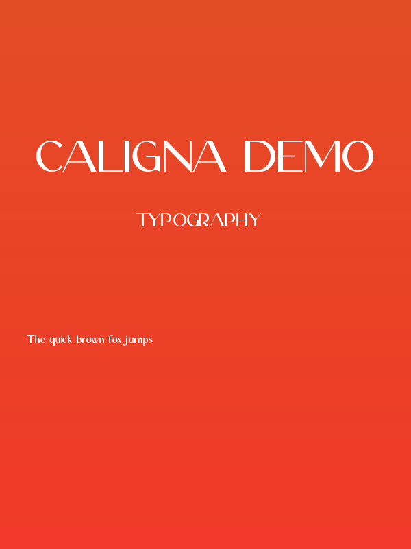 Caligna DEMO Poster