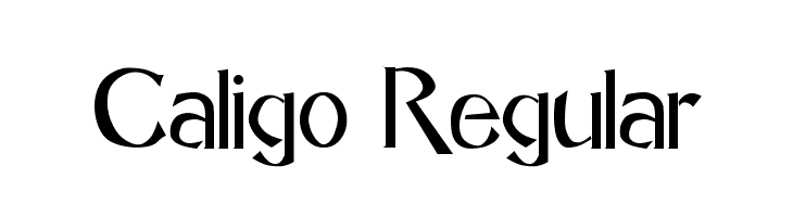 Caligo Regular  नि: शुल्क फ़ॉन्ट्स डाउनलोड