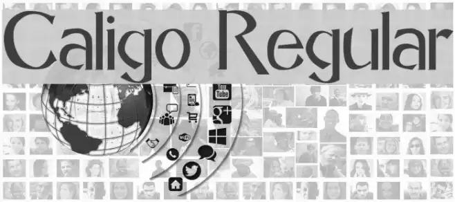 Caligo Regular Font examples