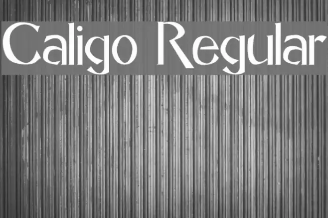 Caligo Regular Font examples