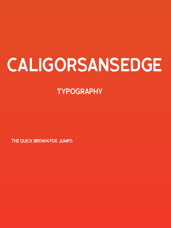 CaligorSansEdge Poster