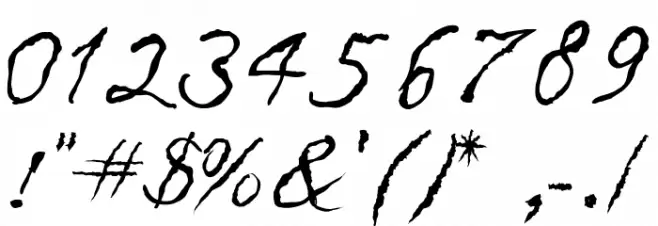Caligraf 1435 Italic Font OTHER CHARS