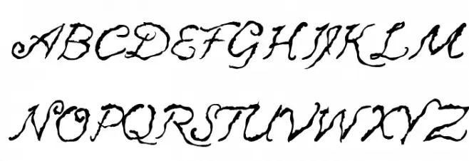 Caligraf 1435 Italic Polices MAJUSCULES
