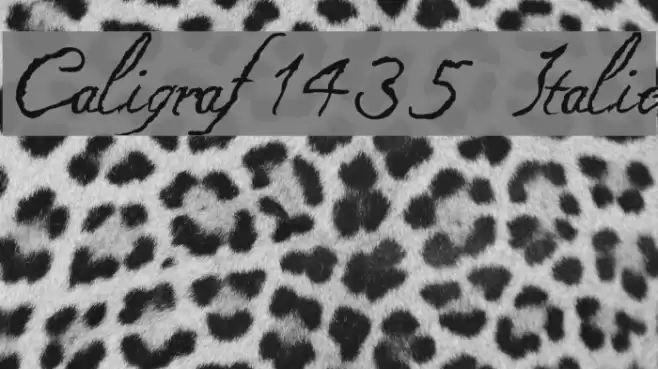 Caligraf 1435 Italic Font examples