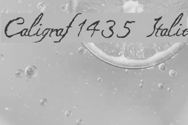 Caligraf 1435 Italic Font examples