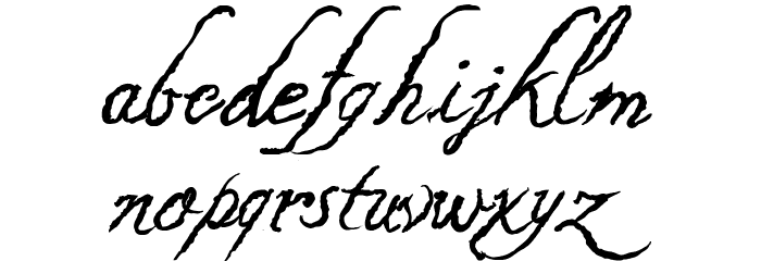 Caligraf 1435 Italic Font LOWERCASE