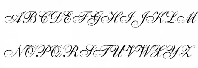 Caligraf W Font Litere mari