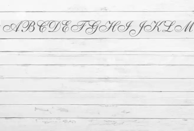 Caligraf W Font examples