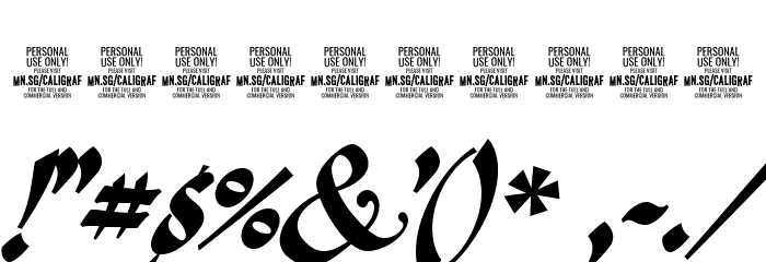 CaligrafBlackPERSONALUSE Font OTHER CHARS