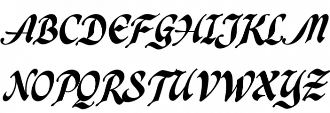 CaligrafBlackPERSONALUSE फ़ॉन्ट अपरकेस