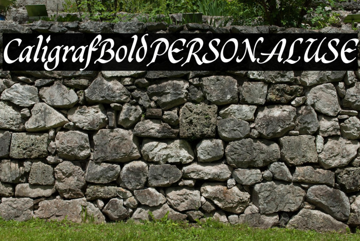 CaligrafBoldPERSONALUSE Example 1