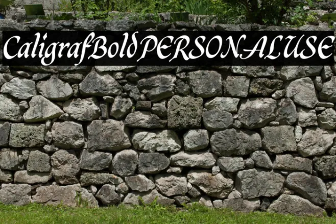 CaligrafBoldPERSONALUSE Example 1