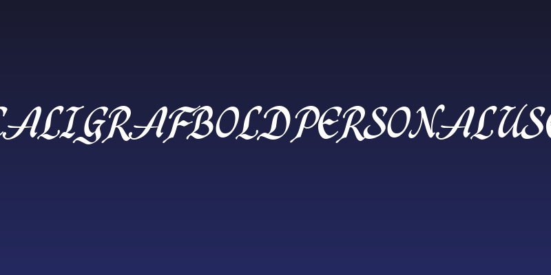 CaligrafBoldPERSONALUSE Social Header