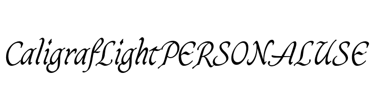 CaligrafLightPERSONALUSE  Descarca Fonturi Gratis