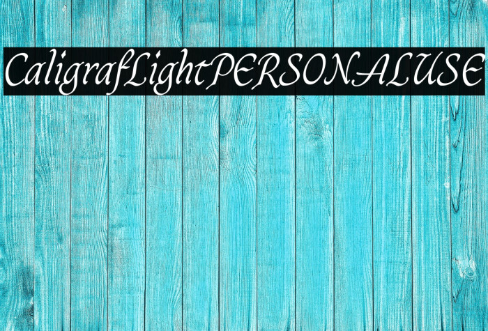 CaligrafLightPERSONALUSE Example 1