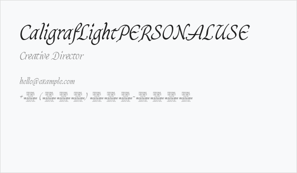 CaligrafLightPERSONALUSE Business Card
