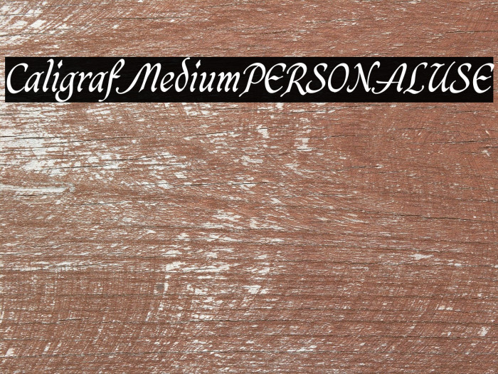 CaligrafMediumPERSONALUSE Example 1