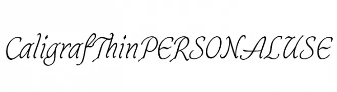 CaligrafThinPERSONALUSE  नि: शुल्क फ़ॉन्ट्स डाउनलोड