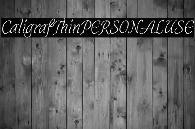 CaligrafThinPERSONALUSE Font examples
