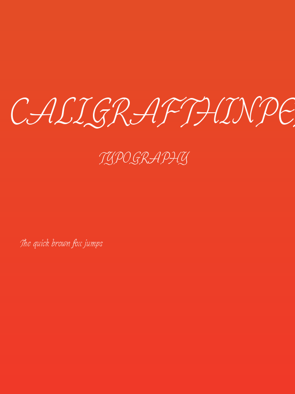 CaligrafThinPERSONALUSE Poster