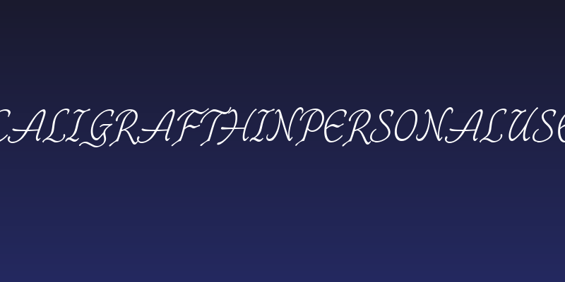 CaligrafThinPERSONALUSE Social Header