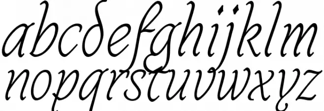 CaligrafThinPERSONALUSE फ़ॉन्ट लोअरकेस